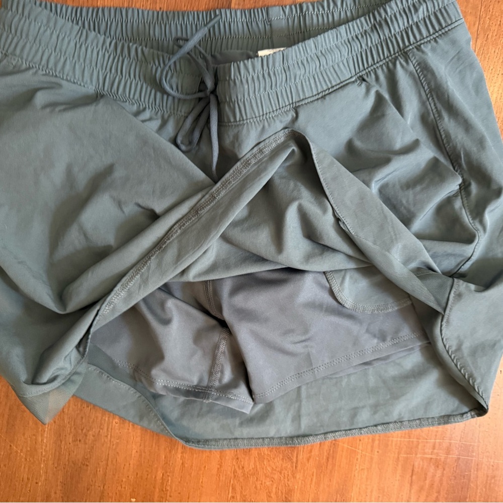 Gray Elastic Waist athletic Skort - Picture 5 of 5